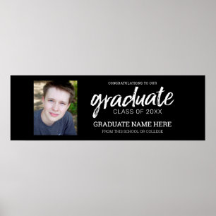 Póster Foto de Graduación - Clase de Graduados Negros