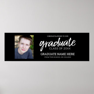 Póster Foto de Graduación - Clase de Graduados Negros