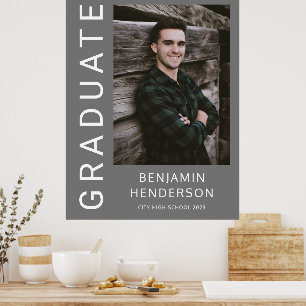 Póster Foto de graduación de un niño moderno