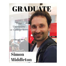 Foto de graduación Titular negro de graduado moder