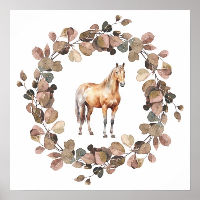 Póster Foto de guardería infantil Imprimir caballo capric (Frente)