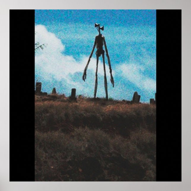 Póster Foto de horror de la cabeza de Siren (Frente)