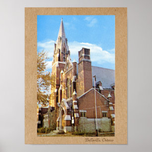 Póster Foto de iglesia de los años 1970