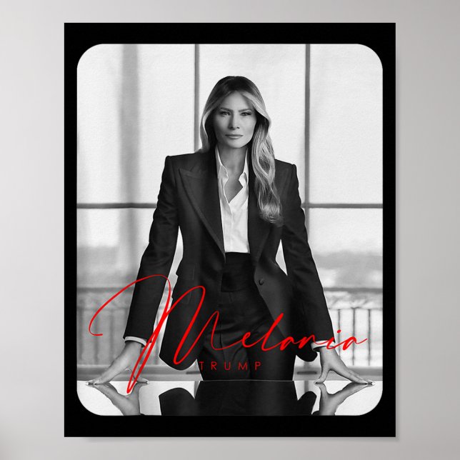 Póster Foto de inauguración de la Primera Dama de Melania (Frente)