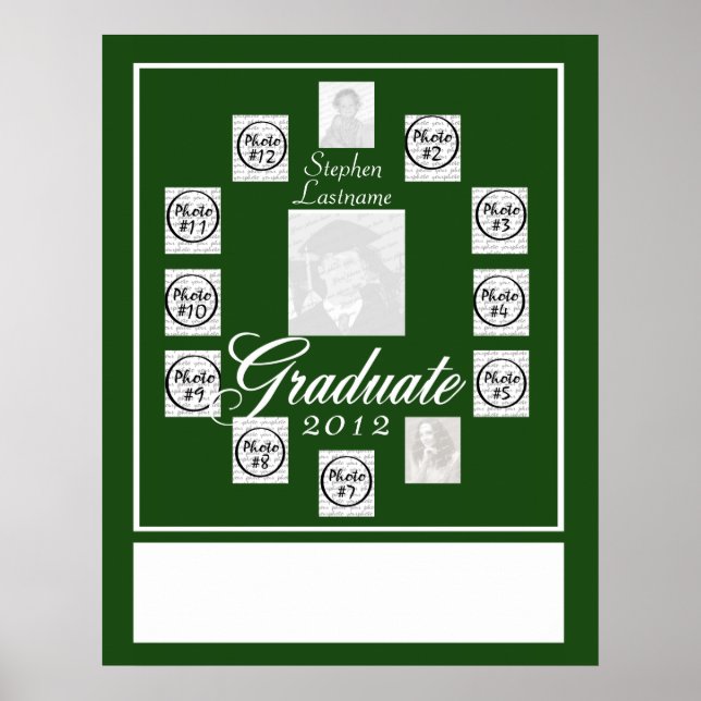 Póster Foto de Keepsake para la progresión de graduación (Frente)