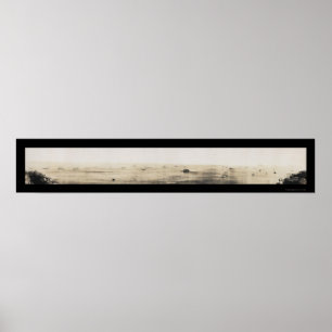 Póster Foto de la bahía de Panamá de la flota de la