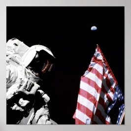 Póster Foto de la bandera de los astronautas de la NASA A