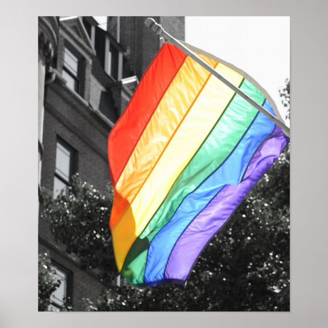 Póster Foto de la bandera LGBT (Frente)