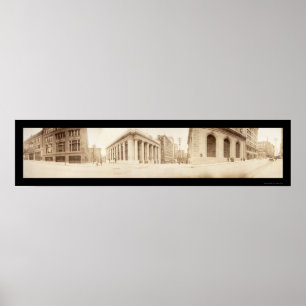 Póster Foto de la calle 10 de Kansas City, 1909