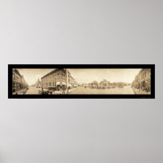 Póster Foto de la calle Red Oak IA 1908