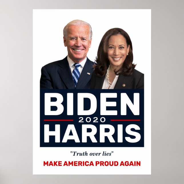 Póster Foto de la campaña colectiva Biden Harris 2020 (Frente)