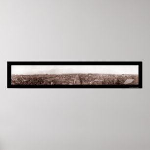 Póster Foto de la ciudad destruida de Pompeya en 1909