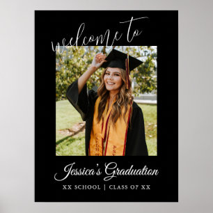 Póster Foto de la fiesta de graduación: bienvenida blanca