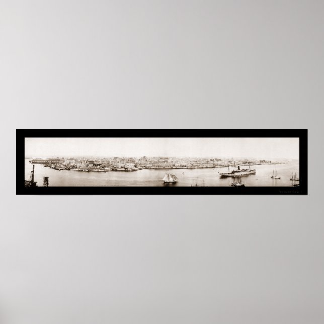 Póster Foto de La Habana Cuba Waterfront 1920 (Frente)