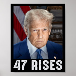 Póster Foto de la inauguración de Trump 47 Rises de Donal