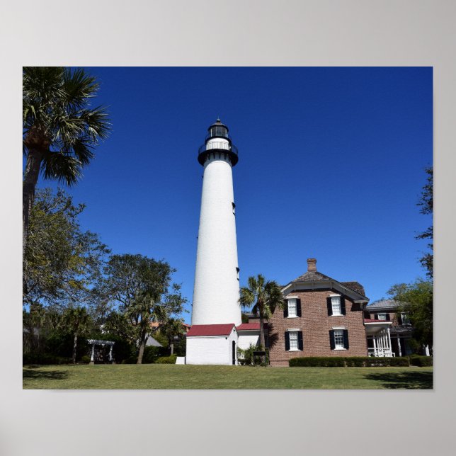 Póster Foto de la isla de St Simons en una (Frente)