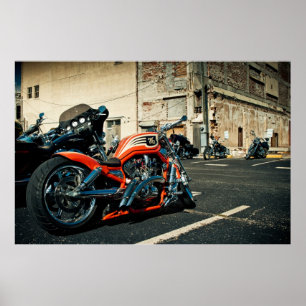 Póster Foto de la motocicleta