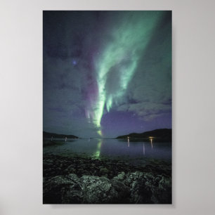 Póster Foto de la naturaleza de las luces del norte