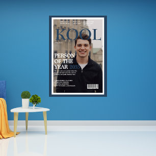 Póster Foto de la portada de la revista falsa de graduaci