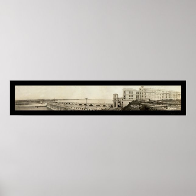 Póster Foto de la represa Muscle Shoals 1926 (Frente)