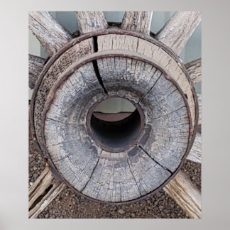 Póster Foto de la rueda del vagón occidental