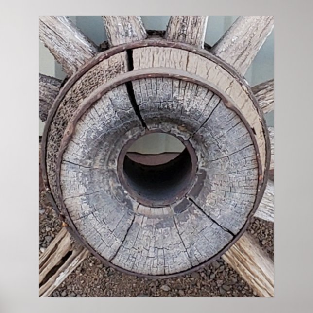 Póster Foto de la rueda del vagón occidental (Frente)