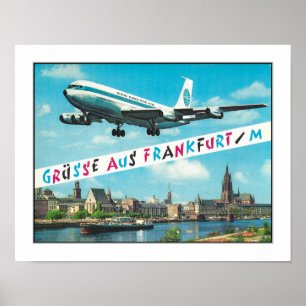 PÓSTER FOTO DE LA TARJETA POSTAL DE FRANKFURT ALEMANIA DE
