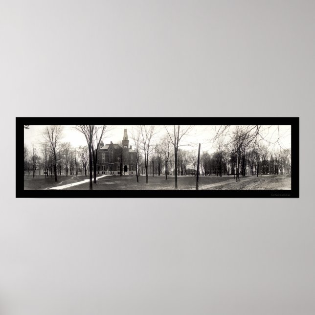 Póster Foto de la Universidad Greencastle Depauw de 1909 (Frente)