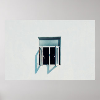 PÓSTER FOTO DE LA VENTANA DEL PANEL DE VIDRIO BLANCO