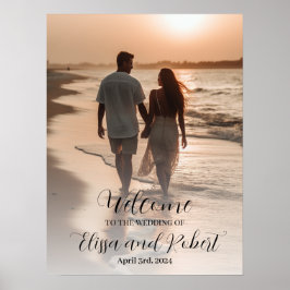 Póster Foto de Letrero de Boda: Personalice su Boda Perfe