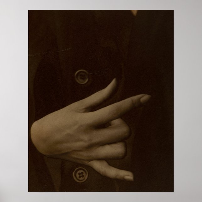 Póster Foto de mano de Alfred Stieglitz Georgia O’Keeffe (Frente)