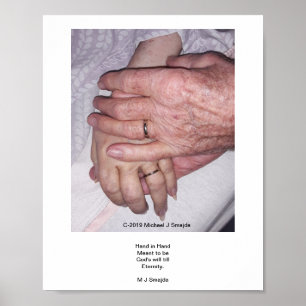 Póster Foto de mano en mano