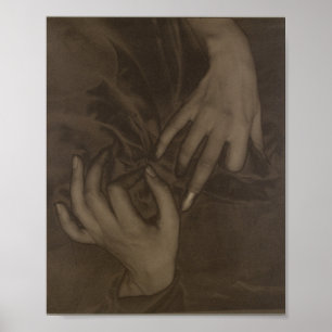 Póster Foto de manos de Alfred Stieglitz-Georgia O’Keeffe