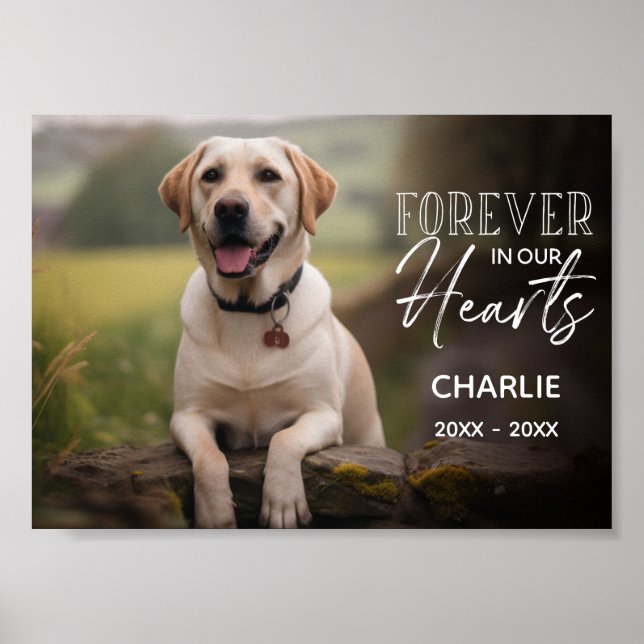 Póster Foto de mascota memorial personalizado (Frente)