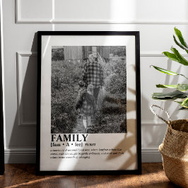 Póster Foto de mensaje Personalizado de retrato familiar 