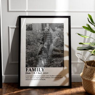 Póster Foto de mensaje Personalizado de retrato familiar 