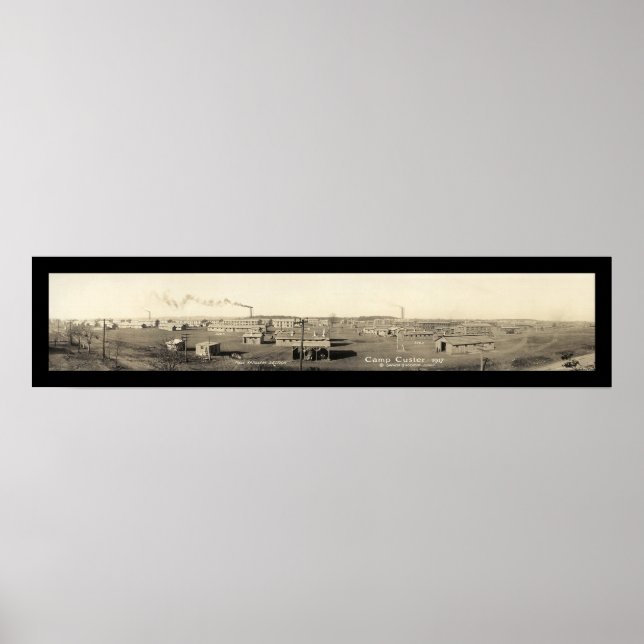 Póster Foto de MI de Camp Custer 1917 (Frente)