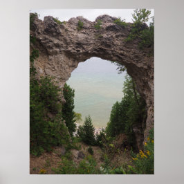 Póster Foto de Michigan Arch Rock Geology