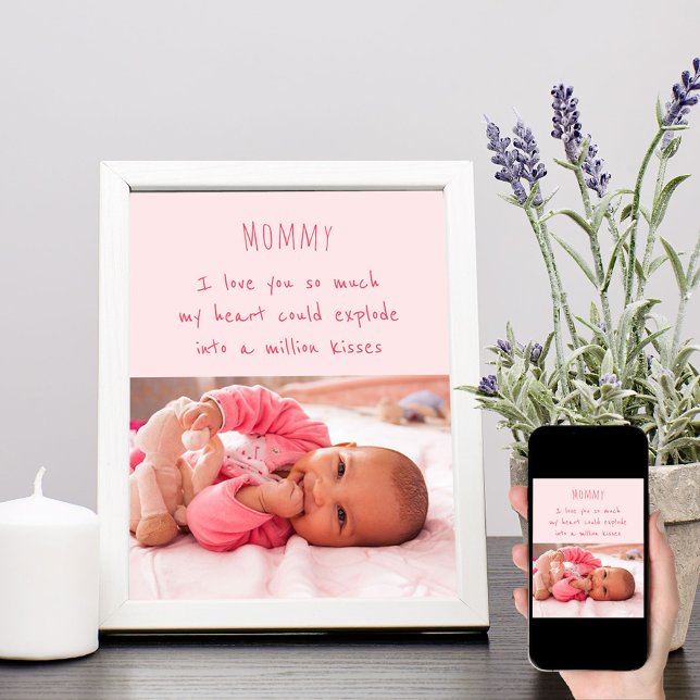 Póster Foto de niña bebé y palabras graciosas para mamá (Subido por el creador)