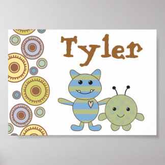 Póster Foto de nombre personalizado de pequeños monstruos