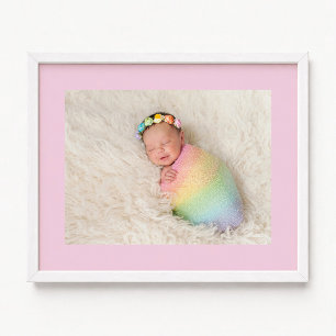 Póster Foto de nueva bebé de color rosa pálido