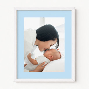Póster Foto de nuevo bebé niño azul pálido