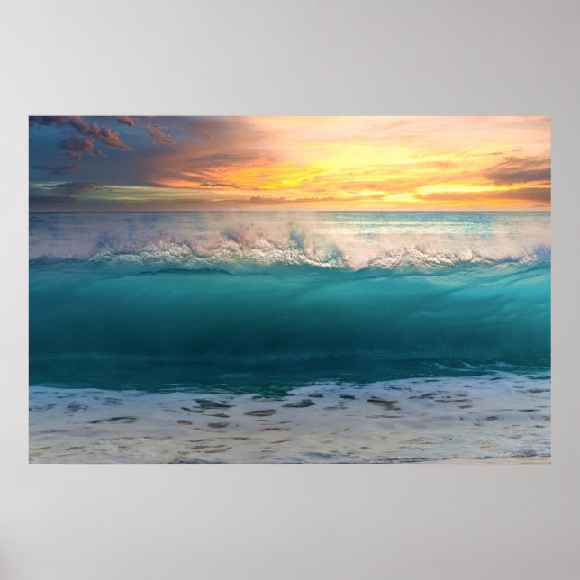 Póster Foto de Ocean Sunset Beach 193 (Frente)