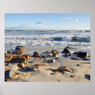 Póster Foto de Olas del Océano Atlántico