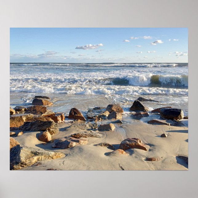 Póster Foto de Olas del Océano Atlántico (Frente)