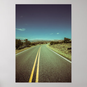 Póster Foto de paisaje de viaje por carretera en Nuevo Mé