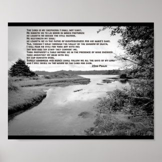 Póster Foto de paisaje del Salmo 23