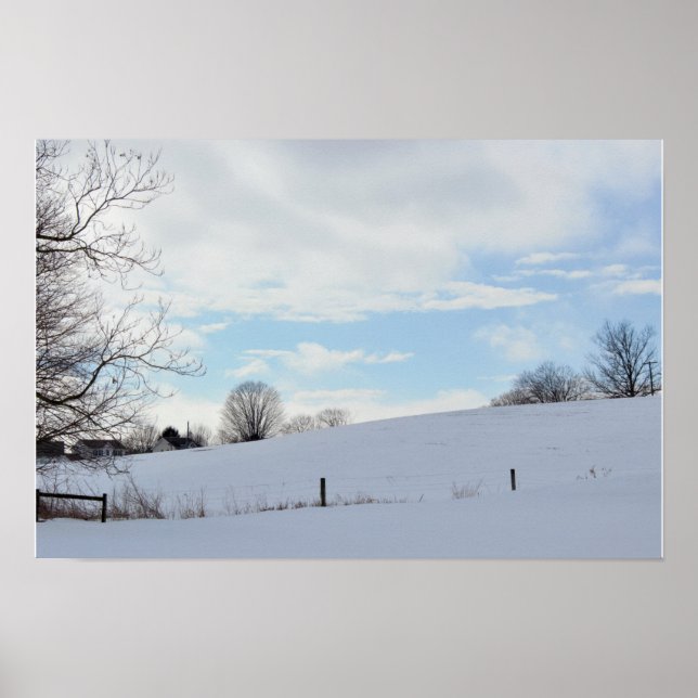 Póster Foto de paisaje invernal (Frente)