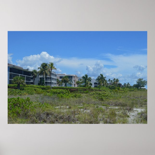 Póster Foto de Paraíso de Vacaciones en Isla Tropical (Frente)