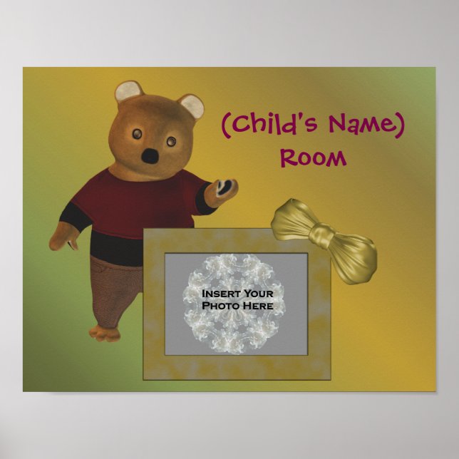 Póster Foto de pared de puertas personalizada para niños  (Frente)